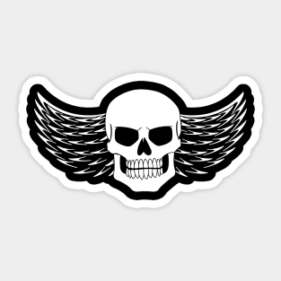 Skull And Wings Sticker